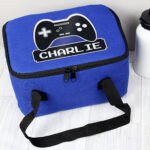 Personalised Children's Gaming Controller Design Blue Lunch Bag