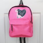 Personalised Children's Dinosaur Design 'Be Roarsome' Pink Backpack