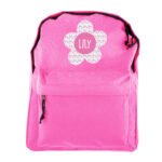 Personalised Children's Flower Design Pink Backpack - Image 5