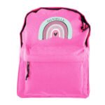 Personalised Children's Pastel Rainbow Design Pink Backpack - Image 5
