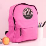 Personalised Children's Leopard Print Design Pink Backpack - Image 3