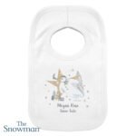Personalised The Snowman Magical Adventure 0-3 Months Baby Bib - Image 4