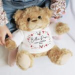Personalised Any Message Christmas Holly Design Plush Teddy Bear - Image 4