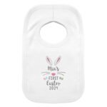 Personalised Bunny Features 'First Easter' 0-3 Months Baby Bib - Image 5