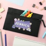 Personalised Children's 'Good Vibes' Design Black Pencil Case - Image 4