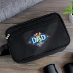Personalised 'Super Dad' Black Toiletry Bag - Image 3