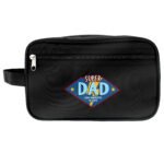 Personalised 'Super Dad' Black Toiletry Bag - Image 4