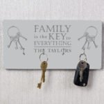 Personalised 'Family Is The Key To Everything' Wooden Key Hooks - Image 2