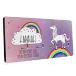 Personalised Rainbow Unicorn Design Wooden Jewellery Hooks - Image 5