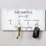 Personalised Any Message & Names Classic Wooden Key Hooks - Image 2