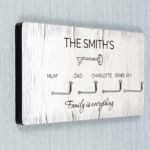 Personalised Any Message & Names Classic Wooden Key Hooks - Image 3