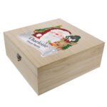 Personalised Colourful Santa & Reindeer Design Large Wooden Christmas Eve Box - Image 6