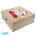 Personalised Tiny Tatty Teddy Colourful Large Wooden Christmas Eve Box - Image 5