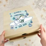 Personalised The Snowman and the Snowdog Large Wooden Christmas Eve Box - Image 3