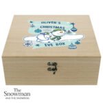 Personalised The Snowman and the Snowdog Large Wooden Christmas Eve Box - Image 4