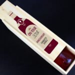 Personalised Any Message Red Bottle Design Wooden Wine Bottle Gift Box - Image 3