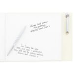 Personalised Any Message Sentiments Leaf Design Hardback Guest Book & Pen - Image 5