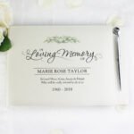 Personalised 'In Loving Memory' Hardback Guest Book & Pen - Image 4