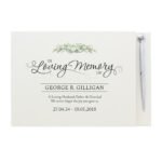 Personalised 'In Loving Memory' Hardback Guest Book & Pen - Image 6