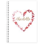 Personalised Confetti Hearts Design A5 Notebook - Image 5