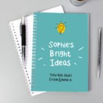 Personalised 'Bright Ideas' A5 Notebook