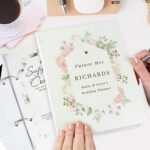 Personalised Any Message Floral Watercolour Design Wedding Planner - Image 3