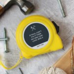 Personalised Any Message Tools Motif Yellow Tape Measure - Image 3
