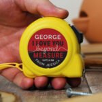 Personalised 'I Love You Beyond Measure' Yellow Tape Measure - Image 2