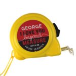 Personalised 'I Love You Beyond Measure' Yellow Tape Measure - Image 5