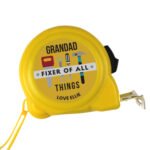 Personalised 'Fixer of All Things' Yellow Tape Measure - Image 5