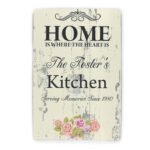 Personalised 'Home Is Where The Heart Is' Shabby Chic Aluminium Sign - Image 2