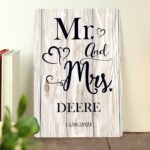 Personalised 'Mr And Mrs' Hearts Design Aluminium Sign - Image 3