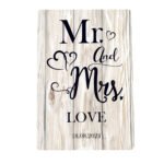 Personalised 'Mr And Mrs' Hearts Design Aluminium Sign - Image 5