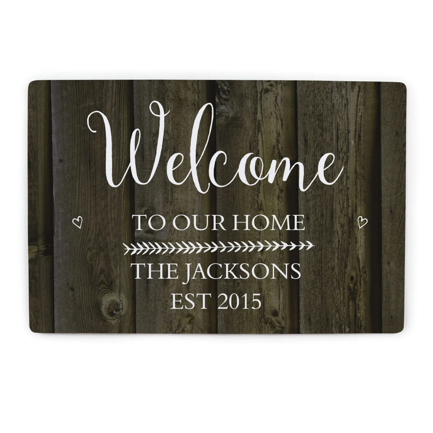 Personalised Any Message Walnut Wood Grain Design Aluminium Sign - Image 4