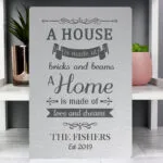 Personalised 'A House Is Made Of...' Aluminium Sign