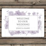 Personalised Soft Watercolour Design Aluminium Sign