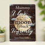 Personalised 'I Love You To The Moon & Back To Infinity & Beyond' Aluminium Sign