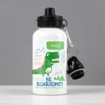 Personalised Children's Dinosaur Design 'Be Roarsome!' Aluminium Drinks Bottle