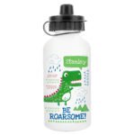 Personalised Children's Dinosaur 'Be Roarsome!' Aluminium Drinks Bottle - Image 4