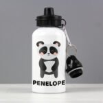Personalised Children's Cute Panda Design Aluminium Drinks Bottle - Image 3