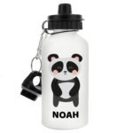 Personalised Children's Cute Panda Design Aluminium Drinks Bottle - Image 4