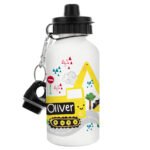 Personalised Children's Digger Design Aluminium Drinks Bottle - Image 5