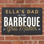 Personalised 'Barbeque Grill Master' Aluminium Sign