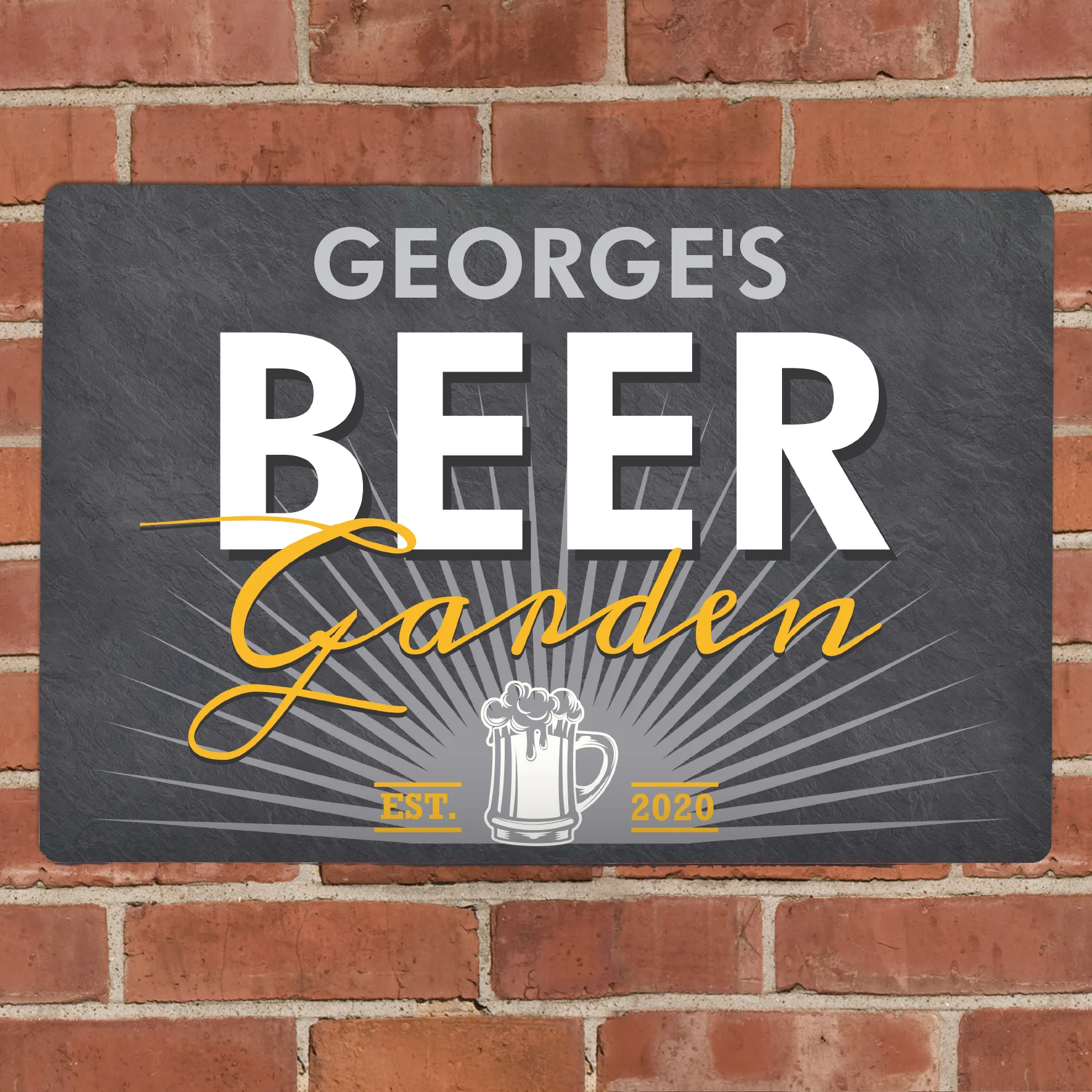 Personalised 'Beer Garden' Aluminium Sign - Image 2