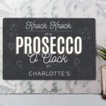 Personalised 'Knock Knock It's Prosecco O'Clock' Aluminium Sign