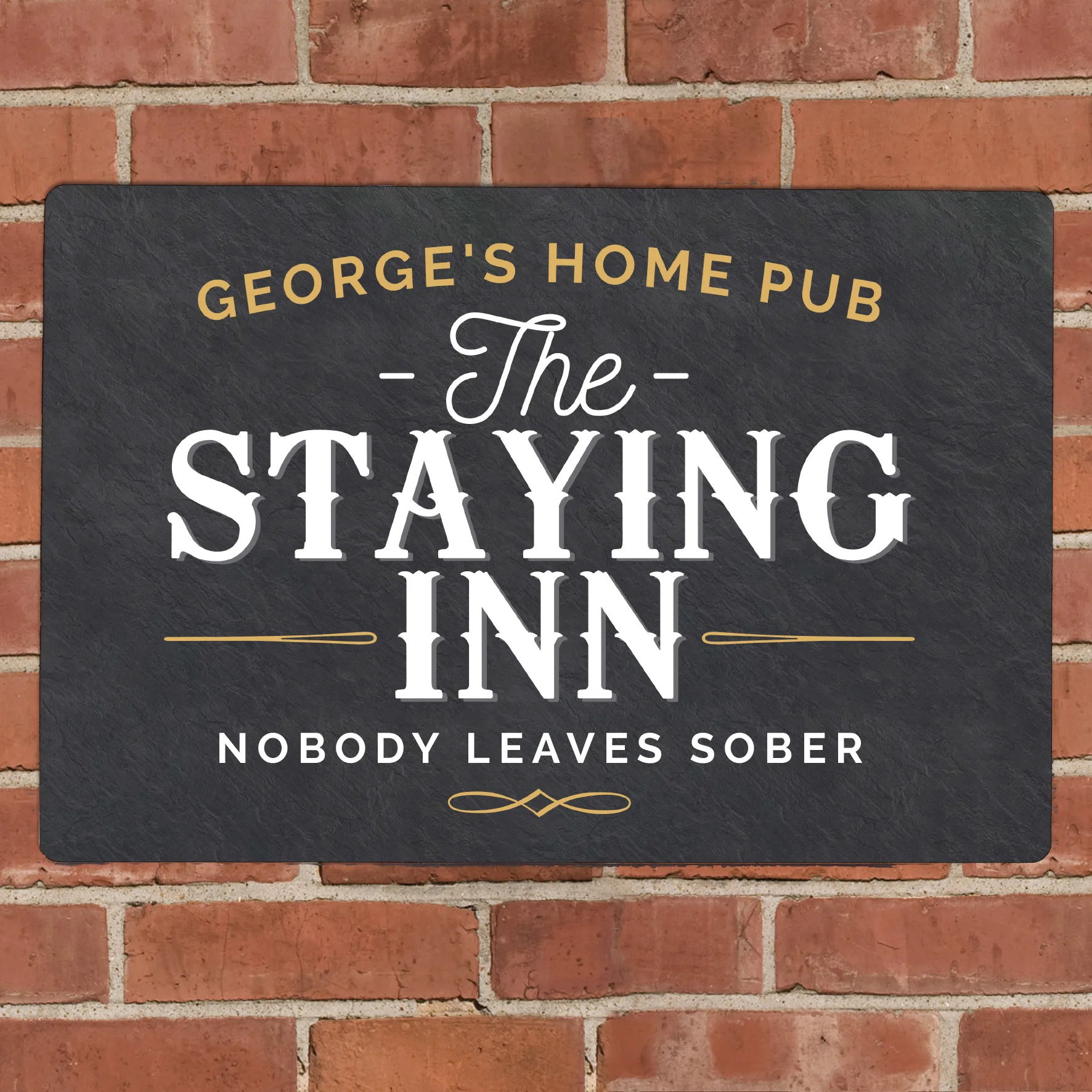 Personalised 'The Staying Inn' Aluminium Sign - Image 2