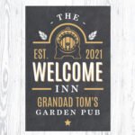 Personalised 'The Welcome Inn' Aluminium Sign - Image 3