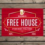 Personalised ‘Free House’ Red Aluminium Sign