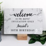 Personalised 'Welcome' Floral Design Aluminium Sign