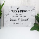 Personalised 'Welcome' Floral Design Aluminium Sign - Image 4